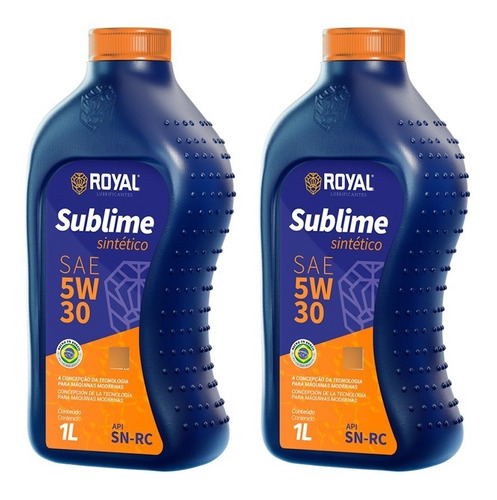 Kit Com 2 Óleo Royal Sublime 5w30 Sintético Sn-rc 1l