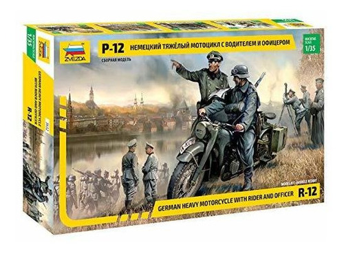 Zvezda 3632 - Motocicleta Pesada Alemana R-12 - Kit De Solda