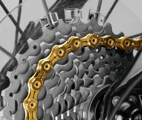 Imagen 2 de 6 de Cadena Bicicleta X11 X 118esl Gold Kmc
