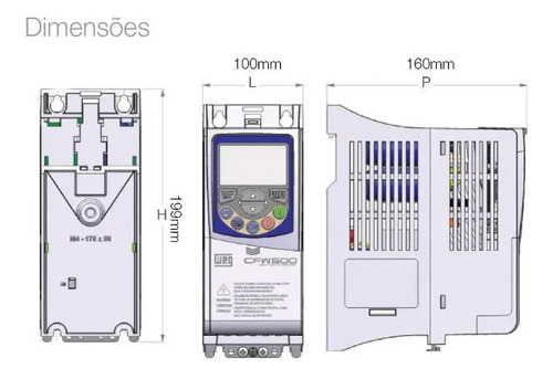Inversor De Frequência Weg Cfw500 5cv 16a 220v Trifásico