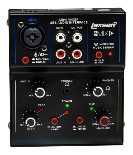 Mesa De Som Lexsen Interface Gomix1 Usb Bluetooth