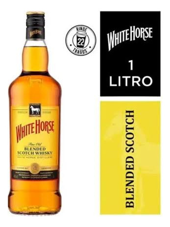 Whisky Cavalo Branco White Horse 1l Caixa Com 12 Unid + Nf