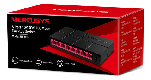 Switch Mercusys Gigabit Ethernet Ms108g 8puertos 100/1000mbp