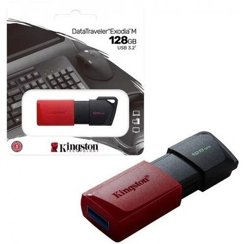 Imagen 1 de 4 de Pendrive Kingston 128gb Exodia Usb 3.2 Original - Tienda