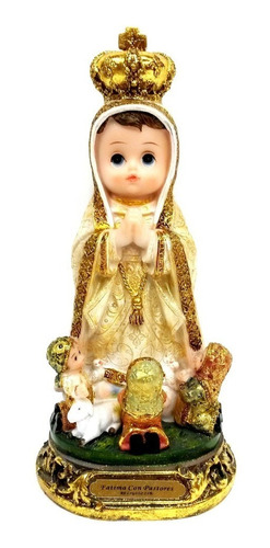 Virgen De Fatima Bebe Dorada 20cm 529-79254  Religiozzi