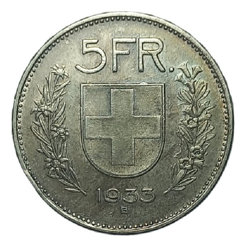 Suiza - 5 Francos 1933 - Km 40 (ref 195)