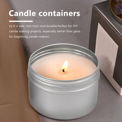 12 Latas De Metal Para Velas De 4 Oz Para Hacer Velas Tú Mis