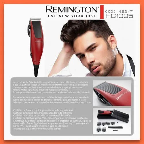 Remington Hc1095 Cortadora Pelo Cuchillas Acero Quirurgico