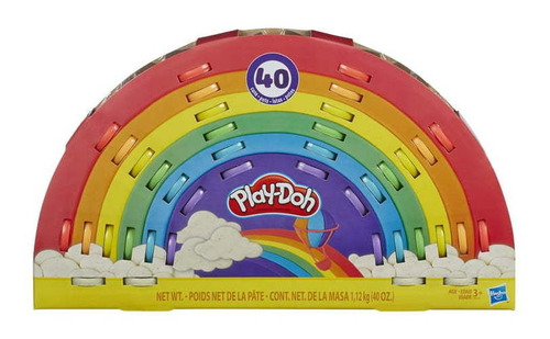 Play Doh Rainbow Sparkle Arcoiris 40 Envases Importado 