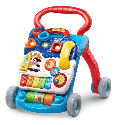 Caminador Vtech Interactivo Musical Para Bebe Azul/ Rojo