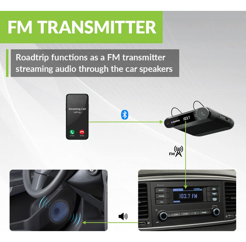 Altavoz Bluetooth 2 En 1 Para Auto Con Fm Y Manos Libres 6 W