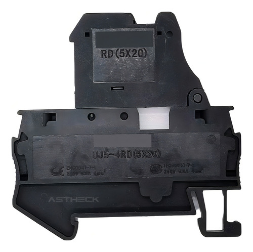 Conector de paso de fusible negro Cz 6.3a 250 V - Astheck