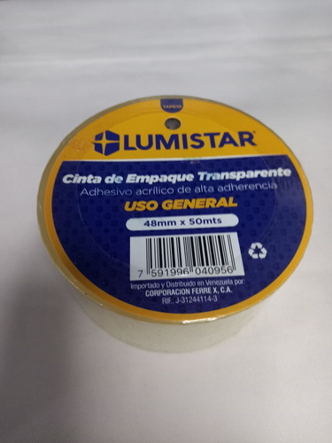 Cinta Embalar Transparente 50m Lumistar 40956