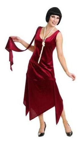 Disfraz Para Mujer Flapper Wine Sandy Speak Easy Talla