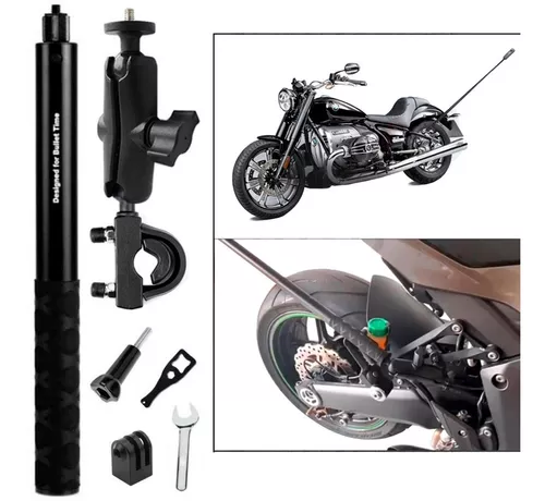 Palo Selfie Stick Con Soporte De Camara Deportiva Para Moto