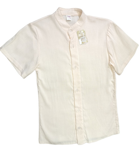 Camisa Lisa De Lino Niños Calidad 100% 