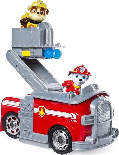 Paw Patrol Carro Bomberos Transformer 2en1 Marshall + Rubble