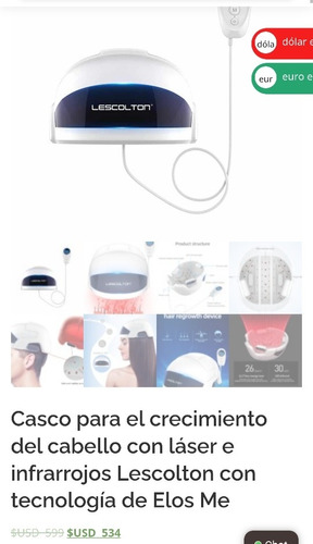 Casco Tratamiento Crecimiento Pelo Con Láser Y Infrarrojos 