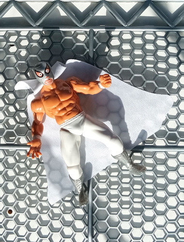 Luchador Axel Figura De Acción Enmascarado Gris