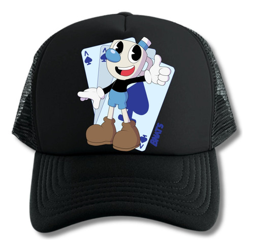 Gorra Trucker Cuphead Poker Series Black 