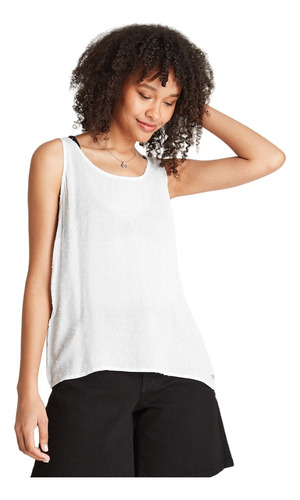 Blusa Blanca Sin Mangas 