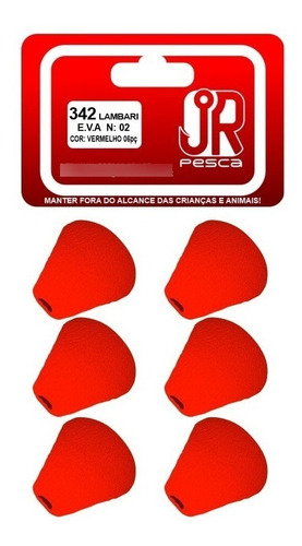 Kit C/ 2 Pacotes De Boias Guia Eva Nº 02 - Jrpesca Cor Vermelho