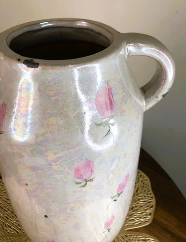 Vaso Rústico Cerâmica Craquelado Bodas De Prata 25 Anos 31,5