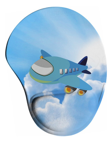 Mousepad Ergonômico Avião Piloto Aeronáutica Desenho 08