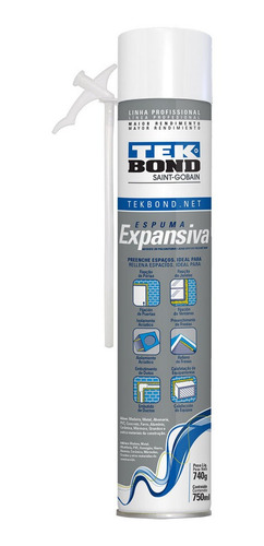 Sellador Adhesivo Expansiva Poliuretano 750ml 740g Tekbond