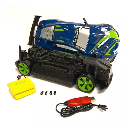 Carro R/c Drift Carrinho Controle Remoto Elétrico 33cm Pneus - R$ 599,9