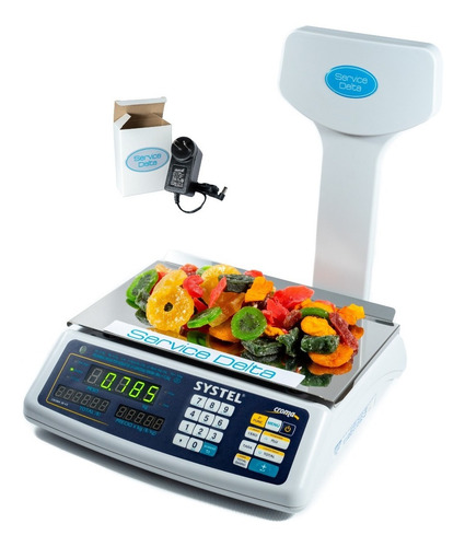 Imagen 2 de 2 de Balanza Digital Systel Croma 31 Kg Mas Impresor Ticket 57mm