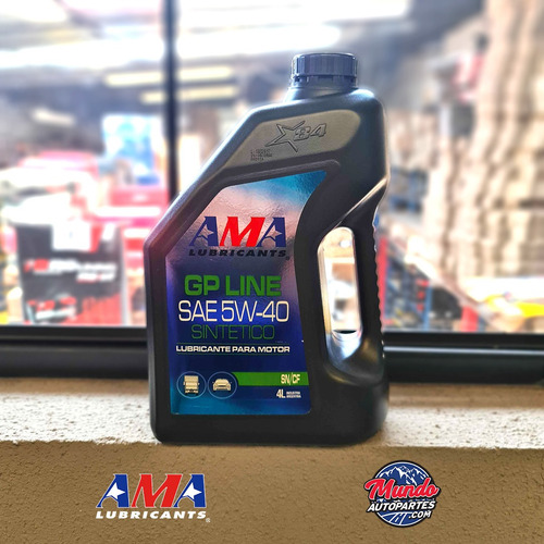 Imagen 2 de 6 de Aceite Lubricante Motor Ama Gp Sintetico 5w40 4l