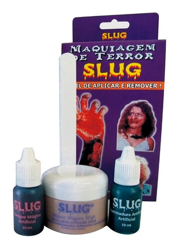Imagem 7 de 7 de Kit Do Terror Slug Maquiagem Sangue Falso Festas Fantasias