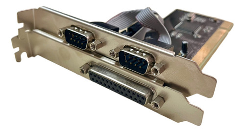 Placa Pci Paralela Db25 Com 2 Portas Rs232 Serial Fpp-02