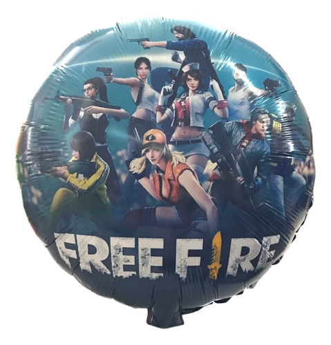 2 Globos Metalicos De 46 Cm Con Tematica De Free Fire