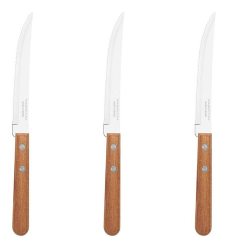 Set X 6 Cuchillo Dynamic Tramontina Madera 