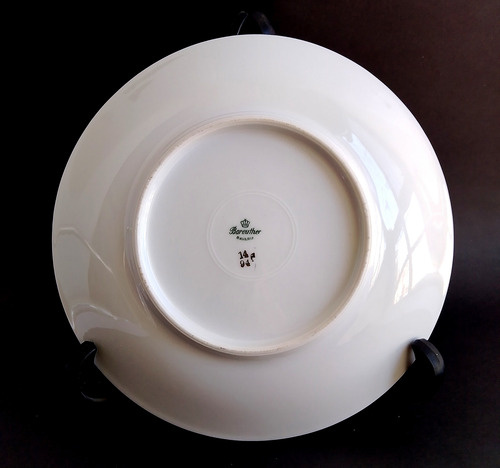 Plato Hondo Porcelana Bavaria Alemana Ramillete (Usado)