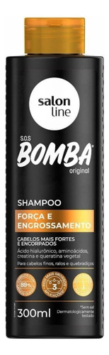 Kit 02 Salon Line Shampoo Força E Engrossamento Bomba 300ml
