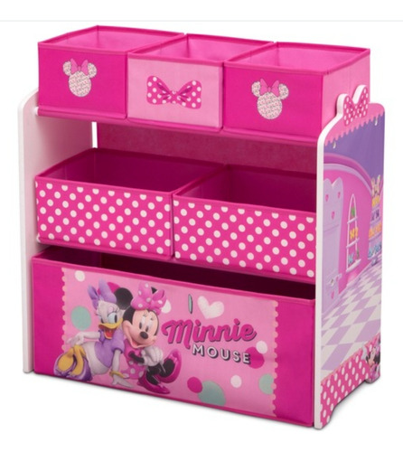 Organizador De Juguetes Minnie Mouse Disney - 6 Contenedores