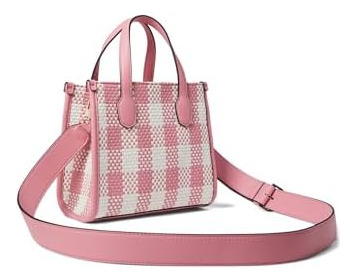 Guess Mini Bolso Tote Silvana Con Doble Compartimento, Rosa