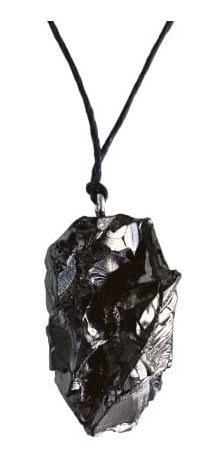 Elite Shungite Raw Crystal Pendant Para Chakra Y Energy Bala