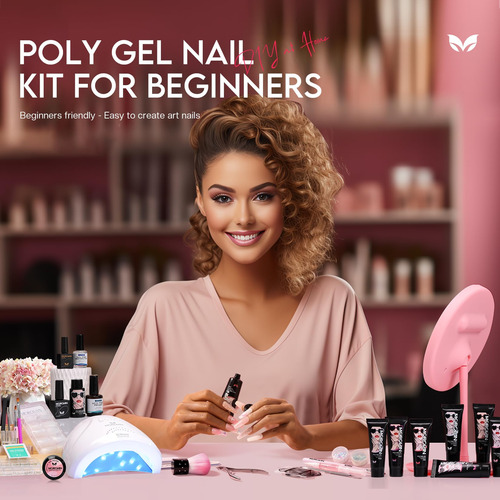 Morovan Kit De Uñas De Gel De Polietileno Para Uñas Con Lámp