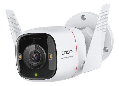 Tp-link Tapo C325WB, Cámara de seguridad Wifi 2K QHD 4MP Colorpro Para Exteriores, Color blanco