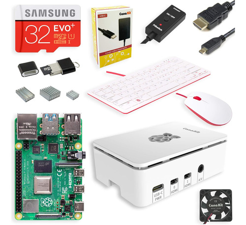 Kit Básico De Escritorio Completo Canakit Raspberry Pi 4 (4