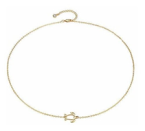 Collar - Gold Dainty Circle Necklace,14k Gold Plated Half-on