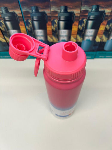 Botella Térmica Acero Inoxidable Frío/calor Grabado Laser Rosa Chicle