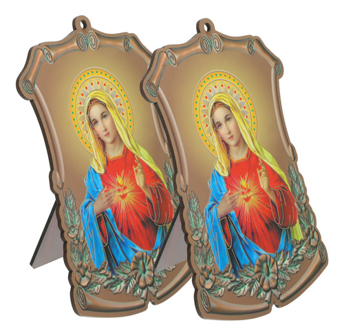 Placa De Madera De Madonna Decor Maria, Adorno Decorativo, 2