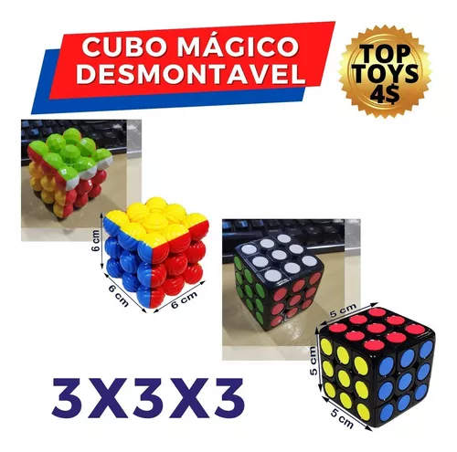 cubo mágico kit cube profissional com 6 pecas