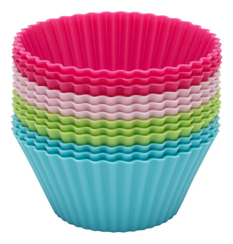 Set De Moldes Redondos For Muffins Con 12 Piezas Estilo