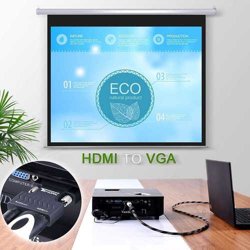 Tendak - Adaptador De Hdmi A Vga Macho Hembra 1080p Con C...
